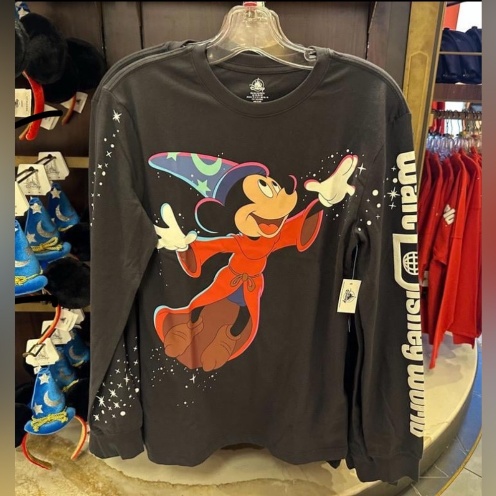 Disney Parks Sorcerer Mickey Long Sleeve Shirt WDW 2026